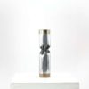 David Marshall Desenos Brutalist Aluminum and Brass Candlestick David Marshall Desenos Brutalist Aluminum and Brass Candlestick