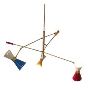 Modern Stilnovo Style Chandelier