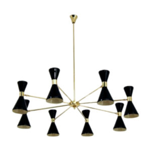 Mid Century Stilnovo Style Chandelier