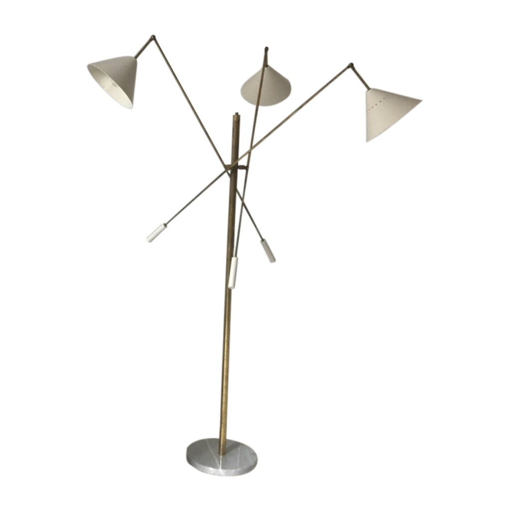 Italian Triennale Floor Lamp in the Style of 1960 Angelo Lelli (Arredoluce)