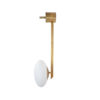 Brass & Opaline Glass Stella Angel Wall Lamp