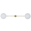 Brass & Opaline Glass Stella Snooker Wall or Ceiling Lamp