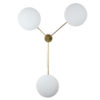 Brass & Opaline Glass Stella Triennale Ceiling or Wall Lamp
