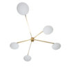 Brass & Opaline Glass Stella Starfish Ceiling or Wall Lamp Brass & Opaline Glass Stella Starfish Ceiling or Wall Lamp