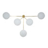 Brass & Opaline Glass Stella Fan Ceiling or Wall Lamp