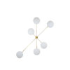 Brass & Opaline Glass Stella Tribute Ceiling or Wall Lamp
