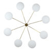 Brass & Opaline Glass Stella Canopy Ceiling Lamp Brass & Opaline Glass Stella Canopy Ceiling Lamp