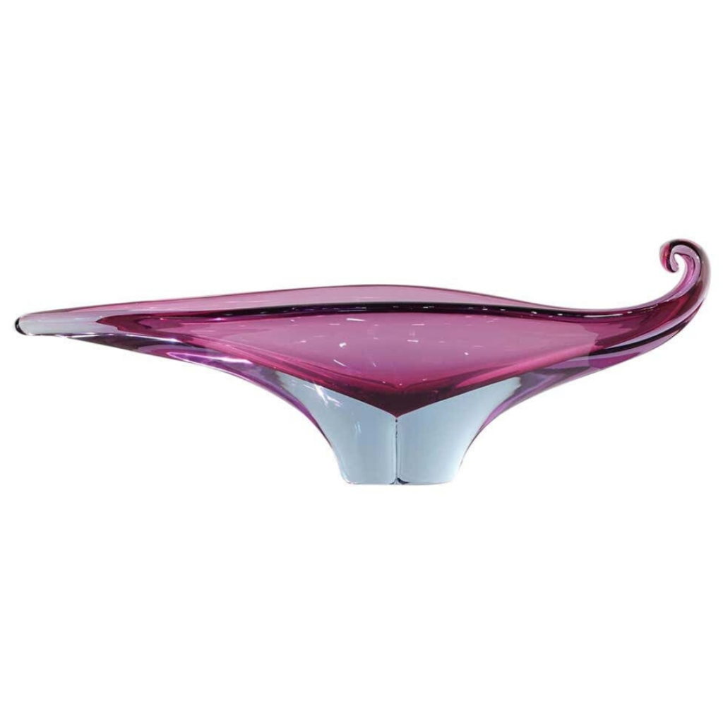 Extraordinary Hand Blown Violet and Blue Murano Glass Bowl, 1960