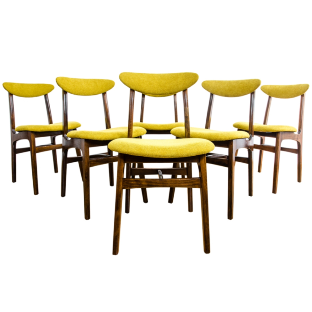 Vintage Chairs By Rajmund Teofil Hałas, 1960s, Set Of 6