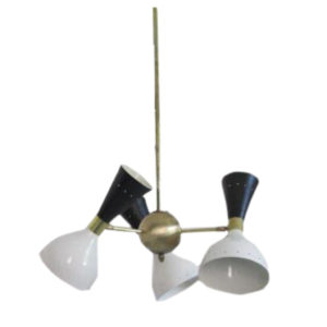 1960s Stilnovo Style Diabolo Italian Chandelier