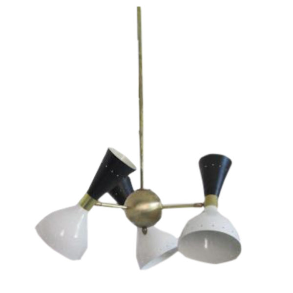 1960s Stilnovo Style Diabolo Italian Chandelier