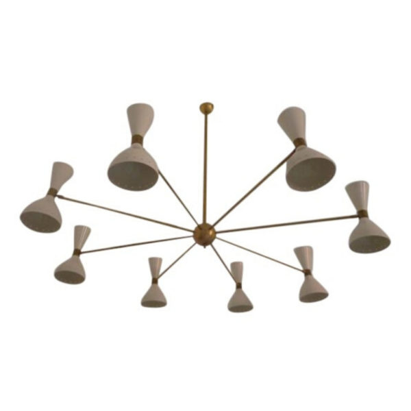 1960 Stilnovo Style Italian Diabolo Chandelier 1960 Stilnovo Style Italian Diabolo Chandelier