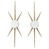 In style of Gio Ponti Italian Brass and Glass Sconce - a Pair In style of Gio Ponti Italian Brass and Glass Sconce - a Pair