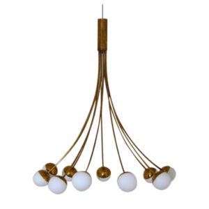 Brass Mid-Century Italian Chandelier