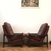 Large Brown Vintage Armchairs, 1960s, pair