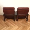 Large Brown Vintage Armchairs, 1960s, pair
