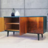 Mahogany cabinet, Polish design, 80s
