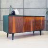 Mahogany cabinet, Polish design, 80s