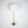 Brass & Opaline Glass Stella Angel Wall Lamp