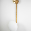Brass & Opaline Glass Stella Angel Wall Lamp