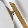 Brass & Opaline Glass Stella Angel Wall Lamp