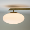 Brass & Opaline Glass Stella Angel Wall Lamp