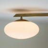 Brass & Opaline Glass Stella Snooker Wall or Ceiling Lamp