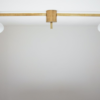Brass & Opaline Glass Stella Snooker Wall or Ceiling Lamp