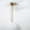 Brass & Opaline Glass Stella 12:15 Ceiling or Wall Lamp