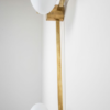 Brass & Opaline Glass Stella 12:15 Ceiling or Wall Lamp