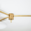 Brass & Opaline Glass Stella Triennale Ceiling or Wall Lamp