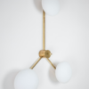 Brass & Opaline Glass Stella Triennale Ceiling or Wall Lamp