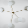 Brass & Opaline Glass Stella Starfish Ceiling or Wall Lamp Brass & Opaline Glass Stella Starfish Ceiling or Wall Lamp