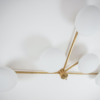 Brass & Opaline Glass Stella Fan Ceiling or Wall Lamp