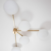 Brass & Opaline Glass Stella Fan Ceiling or Wall Lamp