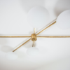 Brass & Opaline Glass Stella Tribute Ceiling or Wall Lamp
