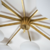Brass & Opaline Glass Stella Cosmos Ceiling Lamp