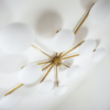 Brass & Opaline Glass Stella Cosmos Ceiling Lamp