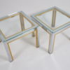 Renato Zevi Golden ans silver side tables set of 2 Italian design Renato Zevi Golden ans silver side tables set of 2 Italian design
