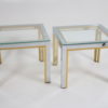 Renato Zevi Golden ans silver side tables set of 2 Italian design Renato Zevi Golden ans silver side tables set of 2 Italian design