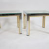 Renato Zevi Golden ans silver side tables set of 2 Italian design Renato Zevi Golden ans silver side tables set of 2 Italian design