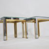Renato Zevi Golden ans silver side tables set of 2 Italian design Renato Zevi Golden ans silver side tables set of 2 Italian design