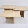 French Travertine marble Design table set 1960's