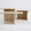 French Travertine marble Design table set 1960's