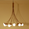 Brass Mid-Century Italian Chandelier