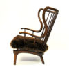 Rocking Sheep skin chair by Peter Hvidt, Denmark 1940s
