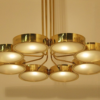 Mid-Century Italian Style Brass Chandelier Mid-Century Italian Style Brass Chandelier