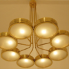 Mid-Century Italian Style Brass Chandelier Mid-Century Italian Style Brass Chandelier