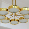 Mid-Century Italian Style Brass Chandelier Mid-Century Italian Style Brass Chandelier