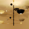 Mid-Century Italian Style Brass Chandelier Mid-Century Italian Style Brass Chandelier